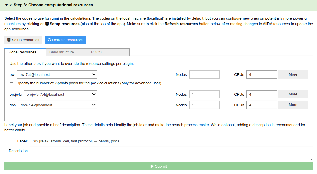 Select computational resources